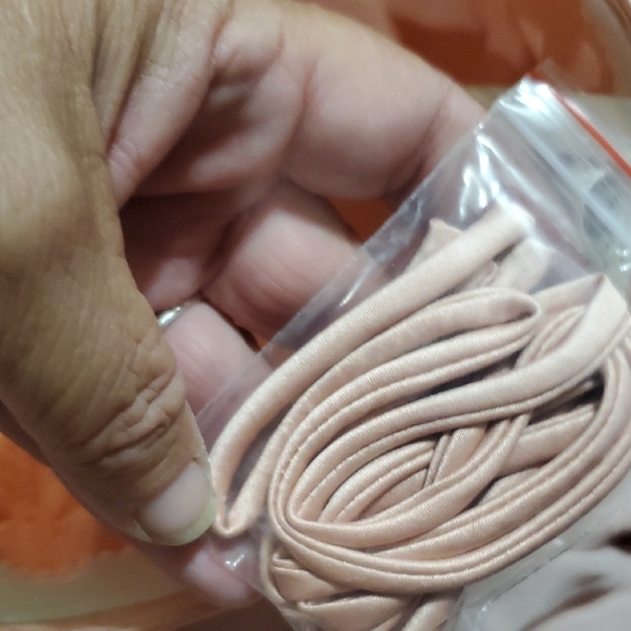 Bari Jay Pink Strapless Pleated Bust Sheer Maxi Gown - Picture 5 of 9